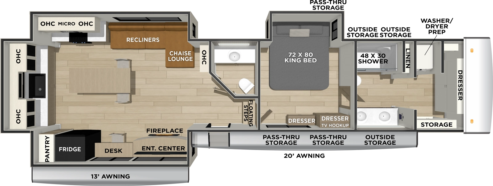 Mesquite 3850HBRK Floorplan